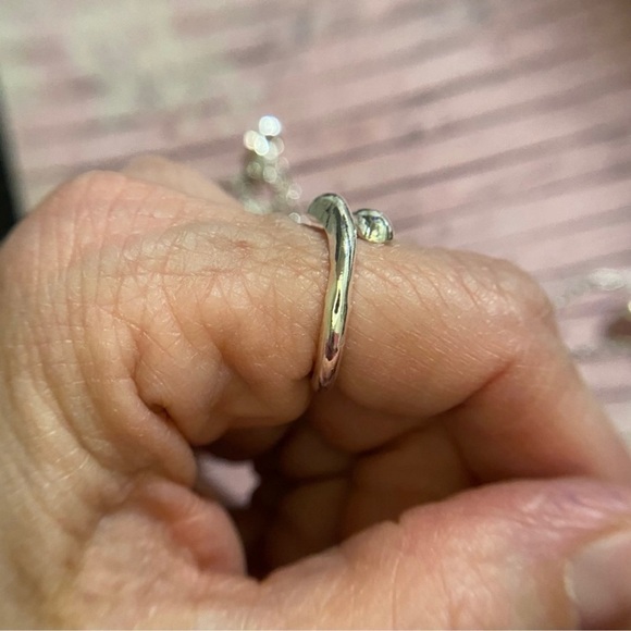 🆕 Sterling silver jewelry set 4 pc - necklace earrings ring bracelet - Picture 9 of 11